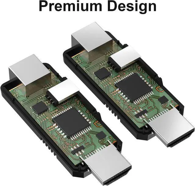 Alt view image 7 of 7 - 1080P HDMI Extender, Extend Audio and Video Signals up to 165 Ft with Cat5e/6 Ethernet Cable Lossless Transmission