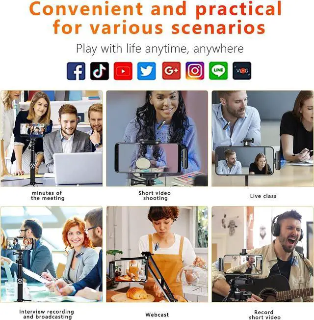 Alt view image 6 of 6 - Wireless Lavalier Microphone, Recording Microphone with Charging Case for iPhone/iPad Plug & Play Lapel Clip-on Mini Mic for Live Stream, YouTube, TikTok, Facebook,Noise Reduction Auto-Sync