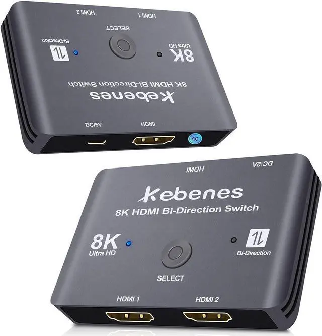 Main image of Steetek USB 2.0 Kvm Switch Dual Monitor HDMI 2 Port, Kvm Switch 4K@60Hz 2 Computers Share 2 Monitors and 1 Set Keyboard Mouse, HDMI Kvm Switch Dual Display, Button Switch with 2 USB and 4 HDMI Cable