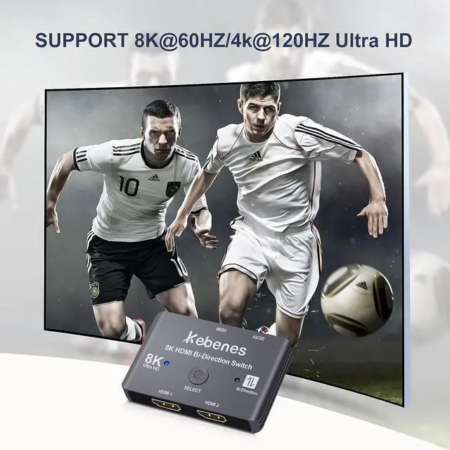 Alt view image 2 of 7 - Steetek USB 2.0 Kvm Switch Dual Monitor HDMI 2 Port, Kvm Switch 4K@60Hz 2 Computers Share 2 Monitors and 1 Set Keyboard Mouse, HDMI Kvm Switch Dual Display, Button Switch with 2 USB and 4 HDMI Cable