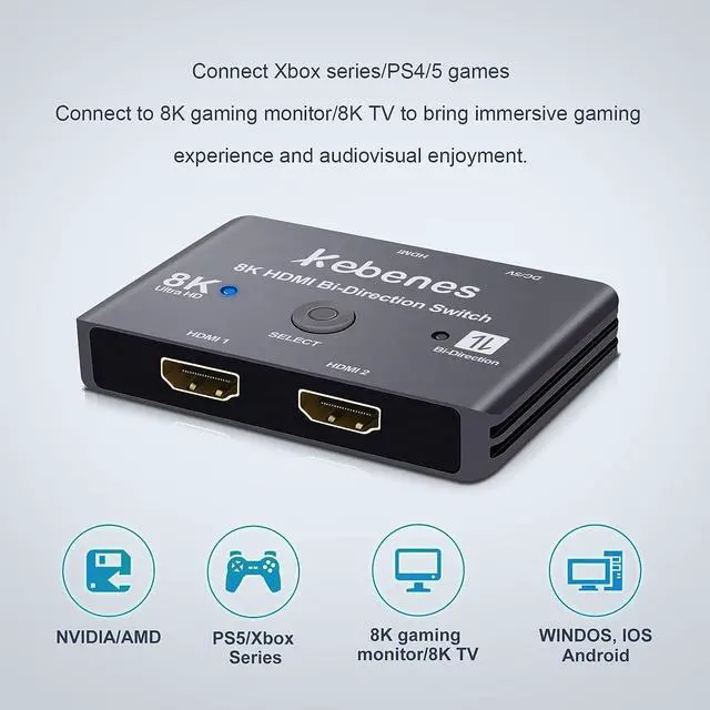 Alt view image 4 of 7 - Steetek USB 2.0 Kvm Switch Dual Monitor HDMI 2 Port, Kvm Switch 4K@60Hz 2 Computers Share 2 Monitors and 1 Set Keyboard Mouse, HDMI Kvm Switch Dual Display, Button Switch with 2 USB and 4 HDMI Cable