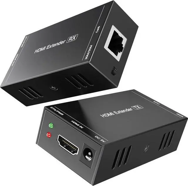 Main image of HDMI Extender 165ft Over Single Cat5e/6, Extend 1080P@60Hz Video, Transmit Audio Video Synchronously, Support 3D, POC, EDID