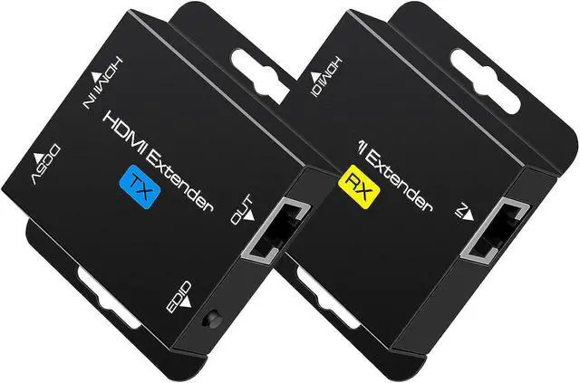Main image of VPFET HDMI Extender Over Single Cat6 Ethernet up to 200Ft Repeater Balun Transmitter Receiver Power on Cat Support Full 1080p 3D HDCP EDID Copy from Displays