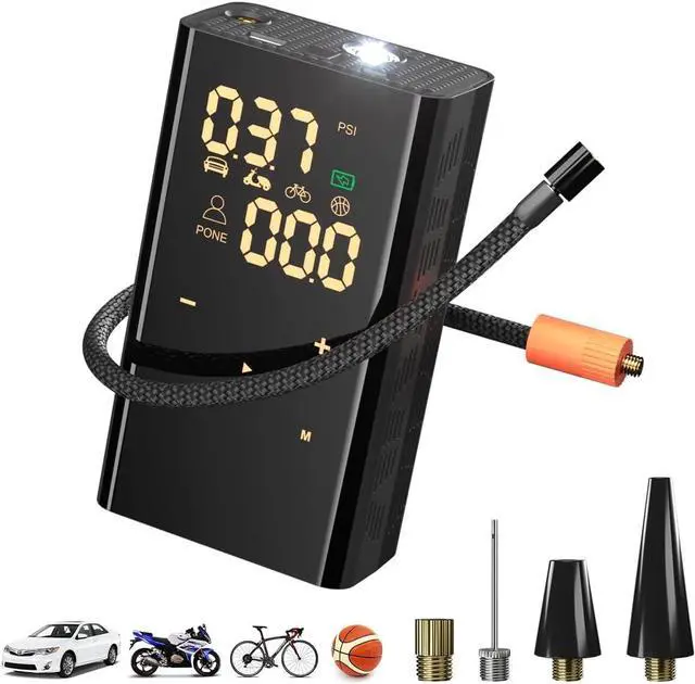 Main image of Tire Inflator Portable Air Compressor for Car Tires, Cordless 150PSI Air Pump with 6600mAh Battery, Built-in Automatic Pressure Gauge & Emergency Light