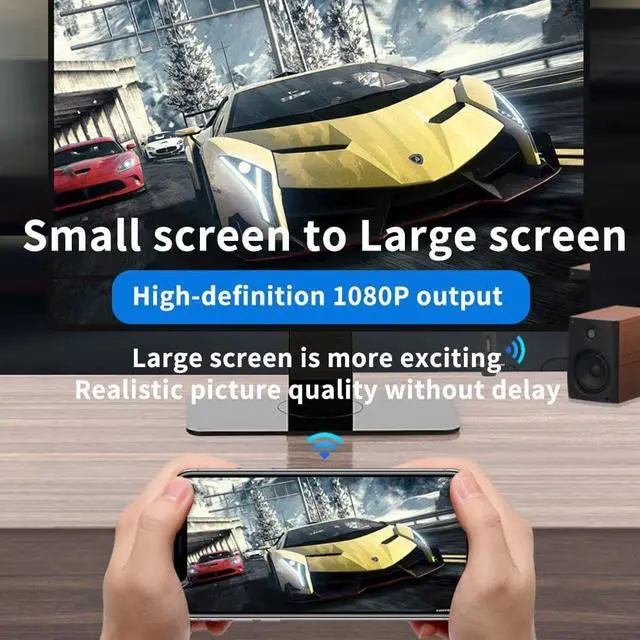 Alt view image 6 of 7 - HDMI Wireless Display Adapter. 1080P Mobile Screen Mirroring Receiver Dongle to TV/Projector Receiver Support iOS Android Mac iOS Windows