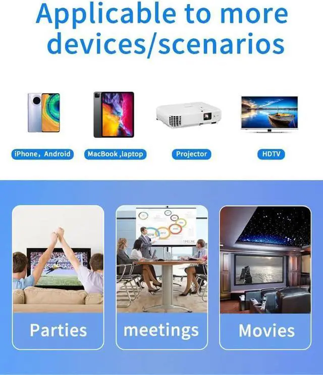 Alt view image 7 of 7 - HDMI Wireless Display Adapter. 1080P Mobile Screen Mirroring Receiver Dongle to TV/Projector Receiver Support iOS Android Mac iOS Windows