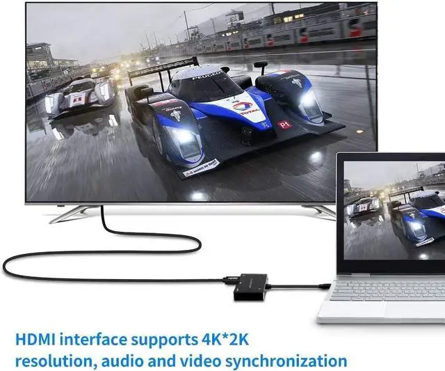 Alt view image 5 of 6 - ONTEN USB C to HDMI VGA Adapter (5-in-1)