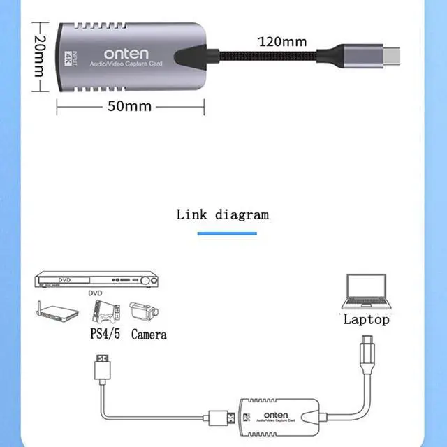 Alt view image 5 of 6 - Video Capture Card, 4K HDMI Video Capture Device, 1080P HD 30fps Live and Record Video Audio Grabber for Gaming, Streaming, Teaching, Video Conference