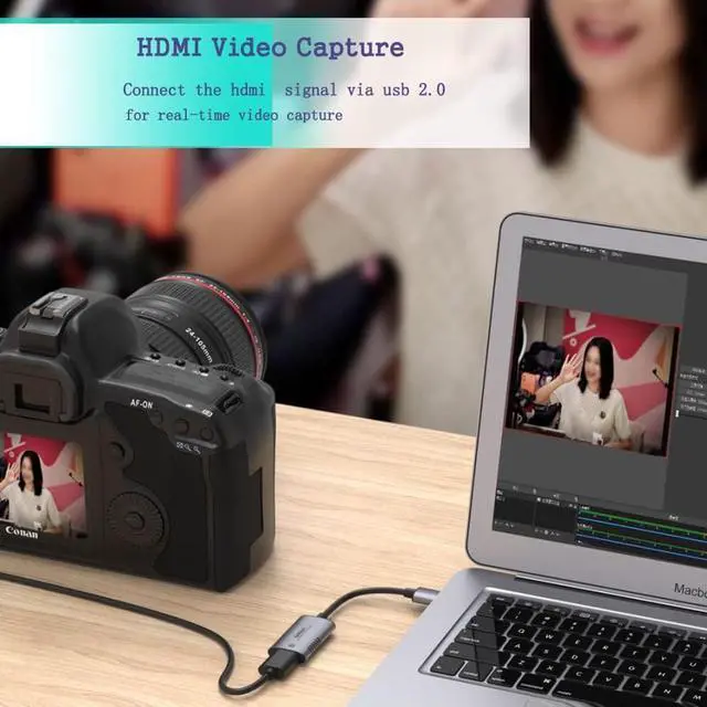 Alt view image 4 of 7 - Video Capture Card, 4K HDMI Video Capture Device, 1080P HD 30fps Live and Record Video Audio Grabber for Gaming, Streaming, Teaching, Video Conference