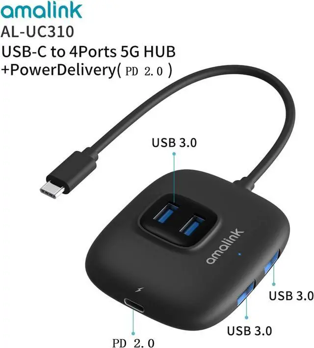 Alt view image 3 of 7 - ONTEN USB-C to HDMI Adapter.USB Type-C HUB with 4K@60HZ HDMI, PD 100W Charger,USB 3.0. USB-C/Thunderbolt 3/4 to USB 3.0 Adapter.Compatible with iPad M1 M2, MacBook Pro 2021/2020/2019,Surface