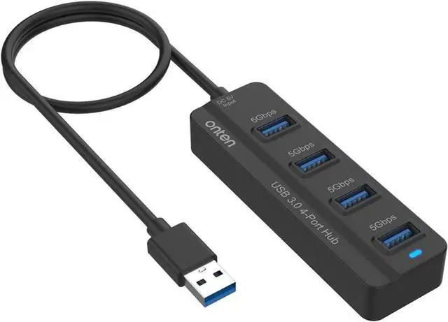 Alt view image 7 of 7 - 4 Port USB HUB, Onten USB 3.0 HUB, USB Splitter with 1.6 ft Cable 4*USB3.0 Port for Laptop MacBook Surface Pro and More USB Devices