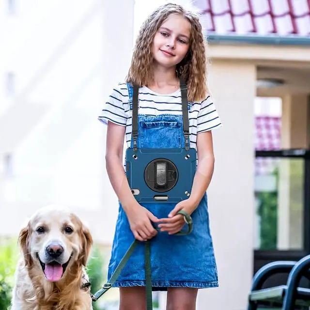 Alt view image 7 of 7 - Case for iPad Mini 6 Case 8.3 Inch 2021, Military Grade Heavy Duty Shockproof Case with Stand - Hand/Shoulder Strap - Pencil Holder for iPad Mini 6th Generation A2567 A2568 A2569 Black