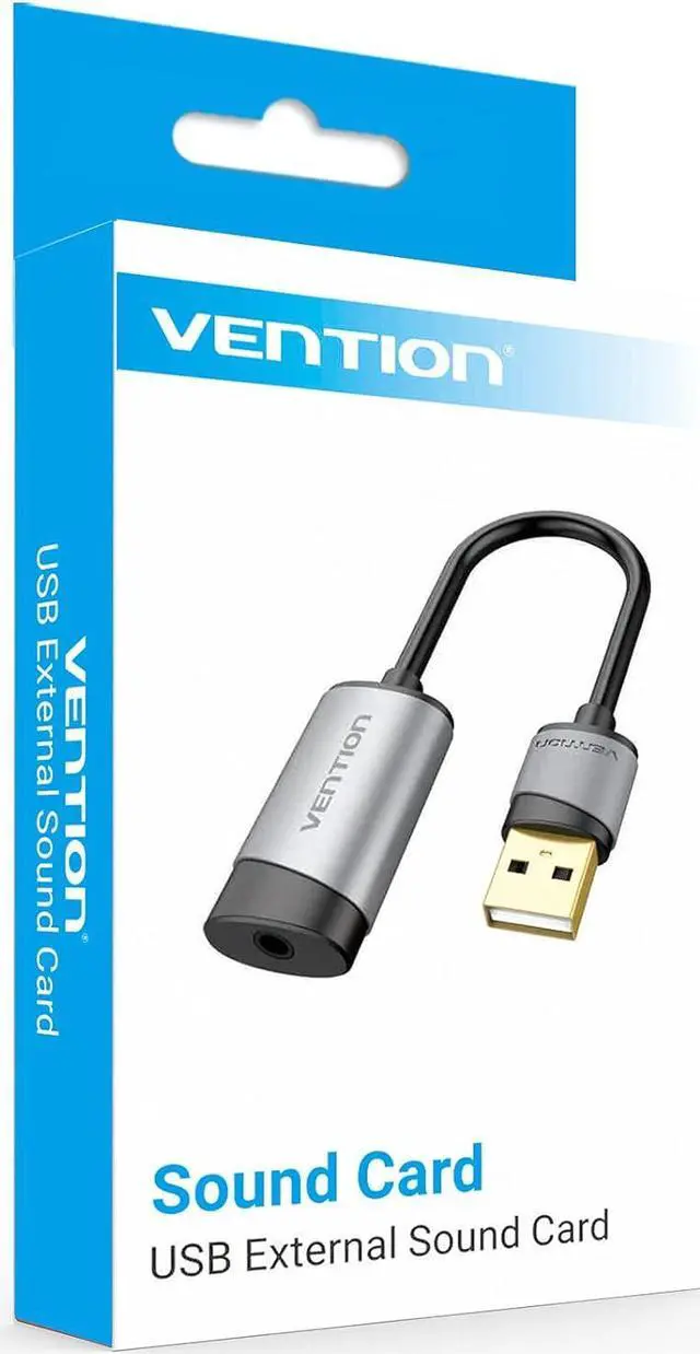 Alt view image 7 of 7 - USB Sound Card, VENTION 3.5mm Sound Card External USB Audio Adapter Compatible with pc Windows 10, MAC, Linux, Laptops, Desktops, PS5