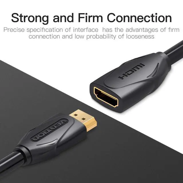 Alt view image 6 of 7 - HDMI Extension Cable 15FT 4K 60Hz HDMI Extender Male to Female Cord Compatible with TV  Laptop Xbox Blu-Ray PS5/PS4 Switch