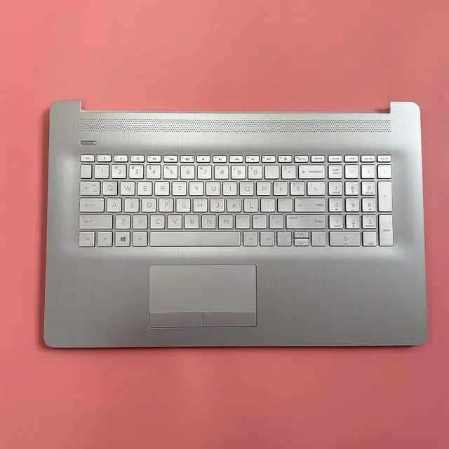 Alt view image 3 of 7 - Replacement for HP 17BY 17-by 17CA 17-CA Laptop Upper Case Palmrest Backlit Keyboard Touchpad Assembly Part with ODD L92783-001 6070B1308113 Top Cover Sliver 2020 Year