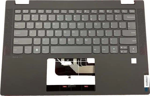 Main image of Replacement Laptop Upper Case Palmrest Backlit Keyboard Assembly Part for Lenovo Flex 5-14IIL05 ARE05 ITL05 5CB0Y85490 Gray