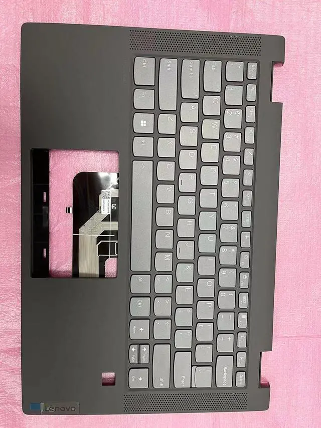 Alt view image 3 of 7 - Replacement Laptop Upper Case Palmrest Backlit Keyboard Assembly Part for Lenovo Flex 5-14IIL05 ARE05 ITL05 5CB0Y85490 Gray