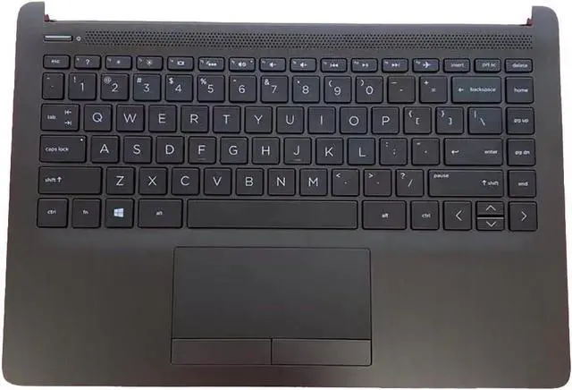 Main image of Replacement Laptop Upper Case Palmrest Backlit Keyboard Touchpad Assembly Part for HP 14-CF 14Z-DK 14S-CF 14S-DK 14-DF L24817-001 Black