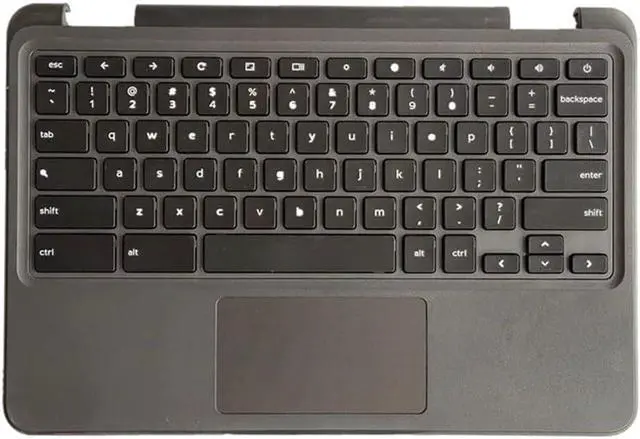 Main image of Replacement Laptop Upper Case Palmrest Keyboard Touchpad Assembly Part for Dell Chromebook 11 3100 0TK87M TK87M Black - OEM