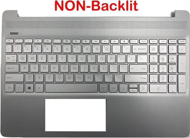 Alt view image 3 of 7 - Replacement for HP 15T-DY 15Z-EF 15-DY 17-CA1022CY 15-EF 15S-EQ 15S-FQ 15S-FR Laptop Upper Case Palmrest Non-Backlit Keyboard Touchpad Assembly Part No Finger Print Reader M17184-001