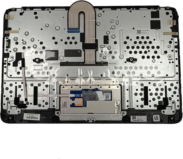 Alt view image 2 of 7 - Replacement Laptop Upper Case Palmrest Keyboard Touchpad Assembly Part for HP Chromebook 11 G9 EE M47382-001 Black - OEM