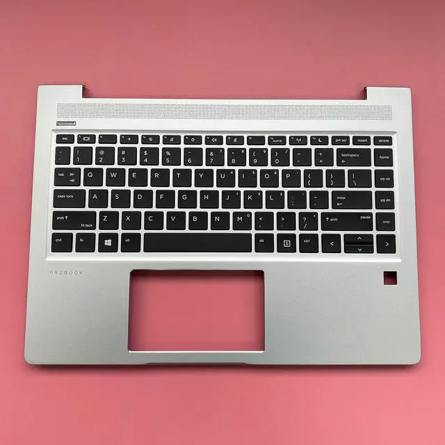 Alt view image 3 of 7 - Replacement Laptop Upper Case Palmrest Non-Backlit Keyboard Assembly Part for HP ProBook 440 G6 G7 PB 445R G6 K12 PB 445 G6 L44589-001 L65225-001 Sliver