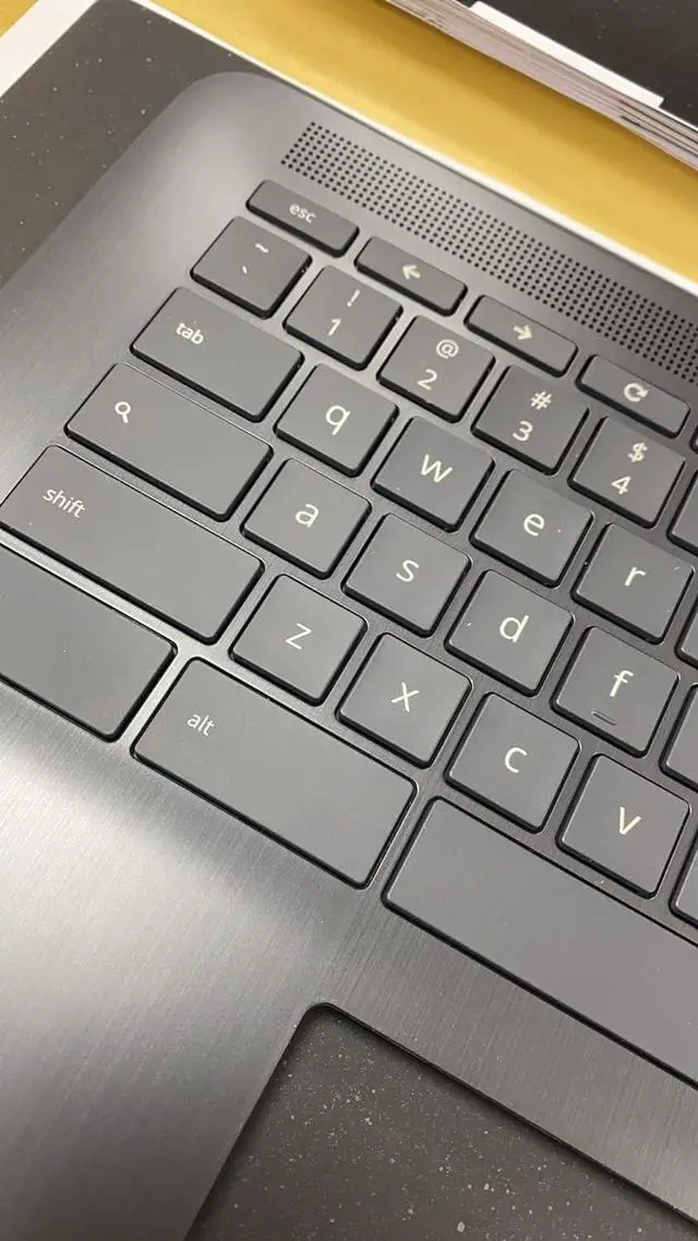 Alt view image 3 of 7 - Replacement Laptop Upper Case Palmrest Backlit Keyboard Assembly Part for HP Chromebook 14 G6 CB14 G6 L90460-001 Black - OEM