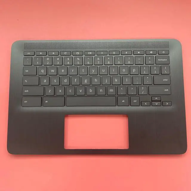 Alt view image 5 of 7 - Replacement Laptop Upper Case Palmrest Backlit Keyboard Assembly Part for HP Chromebook 14 G6 CB14 G6 L90460-001 Black - OEM