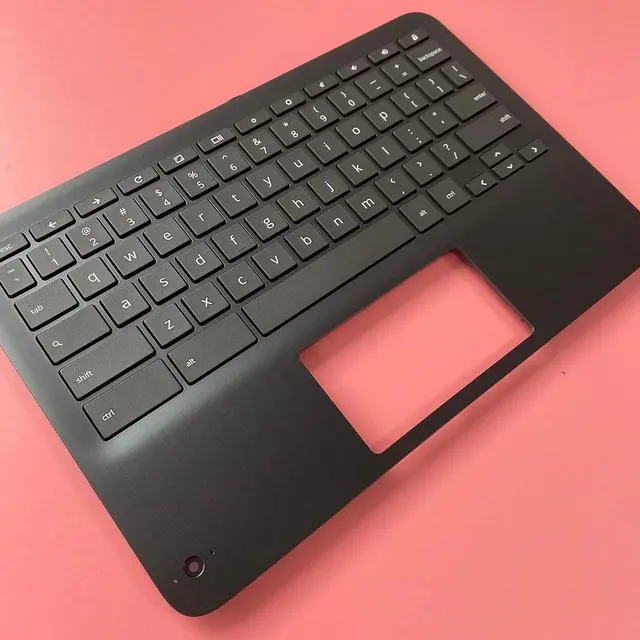 Alt view image 4 of 7 - Replacement Laptop Upper Case Palmrest Non-Backlit Keyboard with WFC Assembly Part for HP Chromebook X360 11 G3 EE CB x360 11 G3 L92215-001 Black