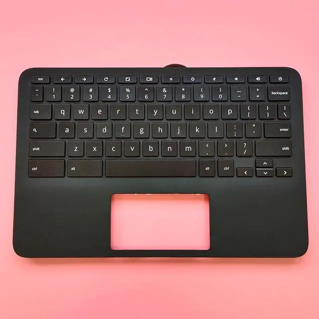 Alt view image 7 of 7 - Replacement Laptop Upper Case Palmrest Keyboard Assembly Part for HP Chromebook 11MK G9 EE M44258-001 Black - OEM