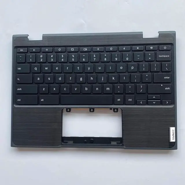 Alt view image 3 of 6 - Replacement for Lenovo 100e Chromebook 2nd Gen 81MA Laptop Upper Case Palmrest Keyboard Assembly Part 5CB0T79741 Black - OEM
