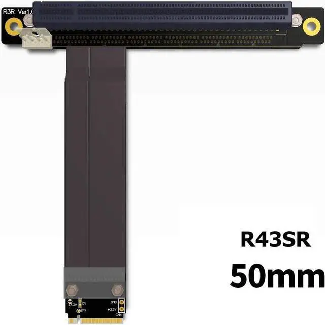 Alt view image 2 of 6 - ADT-Link M.2 NGFF NVMe Key M Extender Cable to PCIE x16 Graphics Card Riser Adapter 16x PCI-e PCI-Express for M2 2230 2242 2260 2280 (25cm)