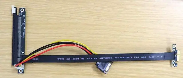 Alt view image 4 of 6 - ADT-LINK Riser PCI-E 3.0 16x to x1 PCIe x16 x1 PCI Express Riser Mining Graphics Card Extension Cable R13SC 25cm with Power Line (with Power Cable)