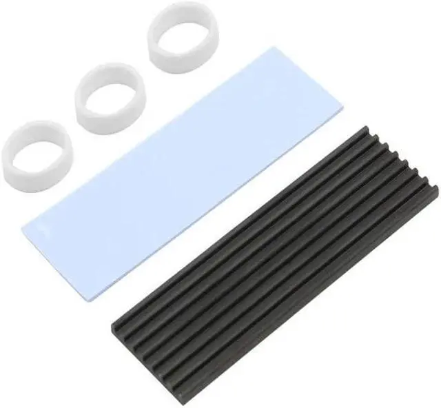 Alt view image 5 of 6 - 2/4/15pcs M.2 Solid State Hard Disk Heat Sink Aluminum for NGFF NVME PCIE 2280 SSD Solid State Drive (4pcs-Black)