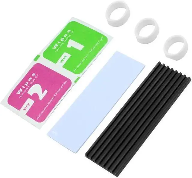 Alt view image 3 of 6 - 2/4/15pcs M.2 Solid State Hard Disk Heat Sink Aluminum for NGFF NVME PCIE 2280 SSD Solid State Drive (4pcs-Black)