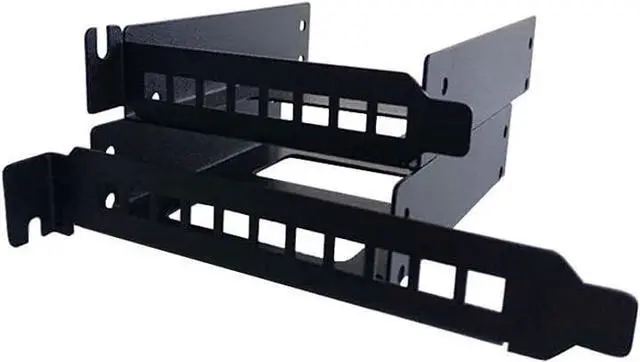 Alt view image 3 of 5 - Metal PCI Slot 2.5inch IDE/SATA/SSD/HDD Mounting Bracket Rear Panel Mount Bracket Hard Drive Adapter Tray Caddy with Sata Data Cable (Half Height Bracket)