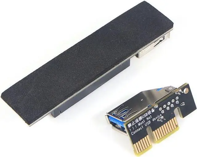 Alt view image 5 of 7 - Add On Cards PCI Express X1 to X4 USB 3.0 Adapter Raiser Extender PCIE Riser Card USB3.0 PCI-E SATA Expansion Card Raiser