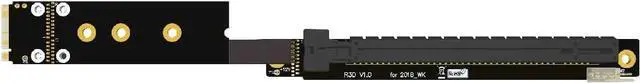 Alt view image 6 of 7 - M.2 NVMe to PCIe x16 Graphics Card Extension Cable PCIe 3.0 Non-USB M2 to x1 A Card N Card R43SD-WK for B-T-C Mining GPU PCIe Extension (25cm)