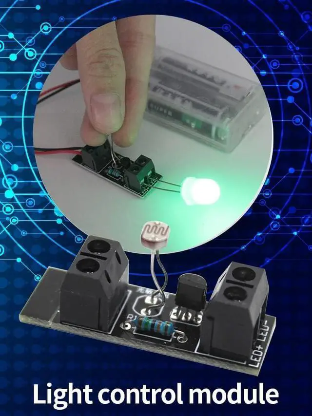 Alt view image 2 of 6 - 3V Intelligent Light Control Sensor Switch Light Sensor Board for LED Lamp Beads Support 3V Power Supply (Assemble Kit)