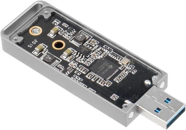 Alt view image 5 of 6 - M.2 2242 2230 SSD Enclosure M.2 PCIe NVME to USB3.1 Type-A Gen 2 Hard Disk External Enclosure for NVMe SSD (Grey)