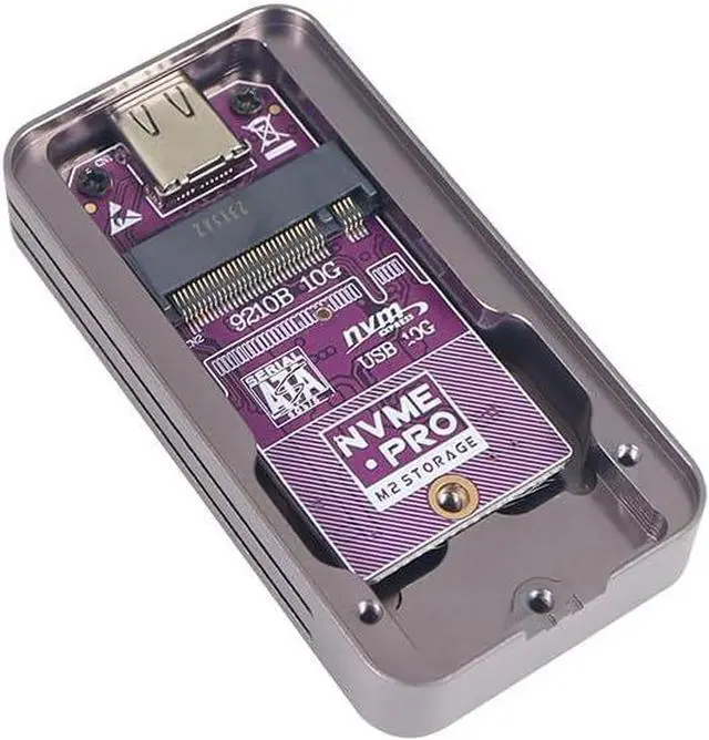 Alt view image 6 of 7 - JEYI i9 GTR NVME Aluminium TYPEC3.1 Mobile HDD Box Optimal HDD Enclosure SSD Housing Type C3.1 RTL9210b M. 2 USB3.1 M.2 PCIE SSD U.2 PCI-E (Support 2242)