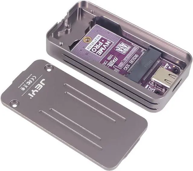 Alt view image 5 of 7 - JEYI i9 GTR NVME Aluminium TYPEC3.1 Mobile HDD Box Optimal HDD Enclosure SSD Housing Type C3.1 RTL9210b M. 2 USB3.1 M.2 PCIE SSD U.2 PCI-E (Support 2242)