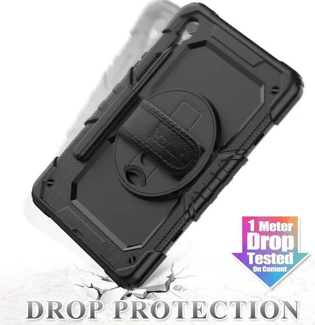 Alt view image 6 of 7 - for  Galaxy Tab S9/ S9 FE 5G Tablet Case 2023 with Screen Protector Pencil Holder [360 Rotating Hand Strap] &Stand Drop-Proof Case for Galaxy Tab S9 FE 10.9/ S9 11 Black1