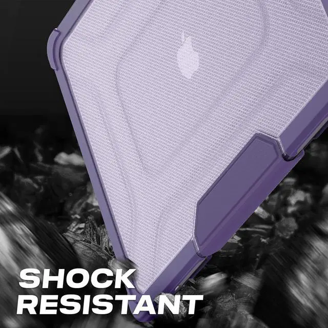 Alt view image 4 of 6 - MBook Air 13.6 inch Case (2022)[A2681 M2], Shock-Absorbing Protection Case with Folding Stand &Mouse Pad/Bag for MBook Air 13.6 (Purple)