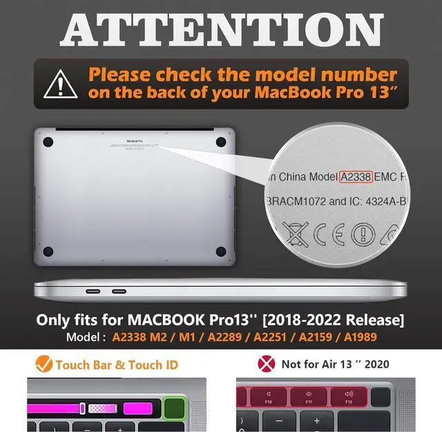 Alt view image 2 of 7 - Case for MacBook Pro 13 inch (2022-2018)[A2338 M2/M1/A2289/A2251/A2159/A1989], Shock-Absorbing Protection with Folding Stand &Mouse Pad/Bag Case for MacBook Pro 13'' (Gray)