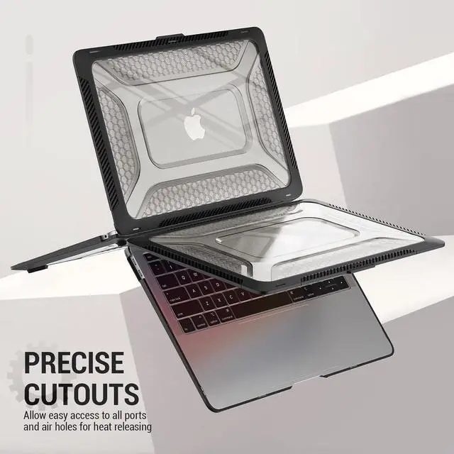 Alt view image 3 of 6 - MBook Air 15 inch Case 2023 Release A2941 M2 Chip, Shock-Absorbing Protection Case with Folding Stand &Mouse Pad/Bag for MBook Air 15\u201d A2941 M2 Chip (Beige)