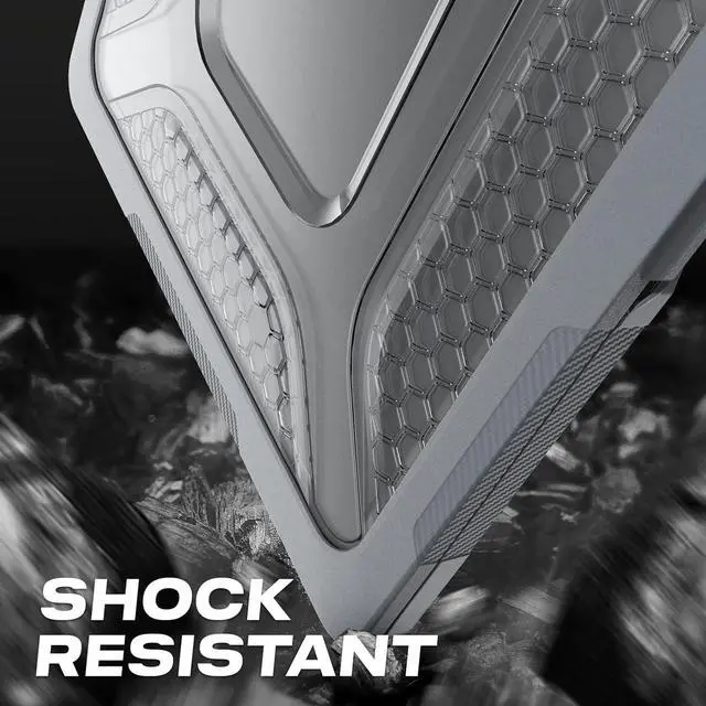 Alt view image 5 of 7 - MBook Air 13.6 inch Case (2022)[A2681 M2], Shock-Absorbing Protection Case with Folding Stand &Mouse Pad/Bag for MBook Air 13.6\u201d (Gray)
