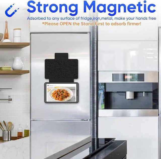 Alt view image 3 of 7 - for Galaxy Tab A9 5G Tablet Case 8.7'', Smart Auto Sleep Cover with Magnetic Multi-Angles Stand, Card Slot for Galaxy Tab A9 8.7'' SM-X110/X115/X117 (Black)