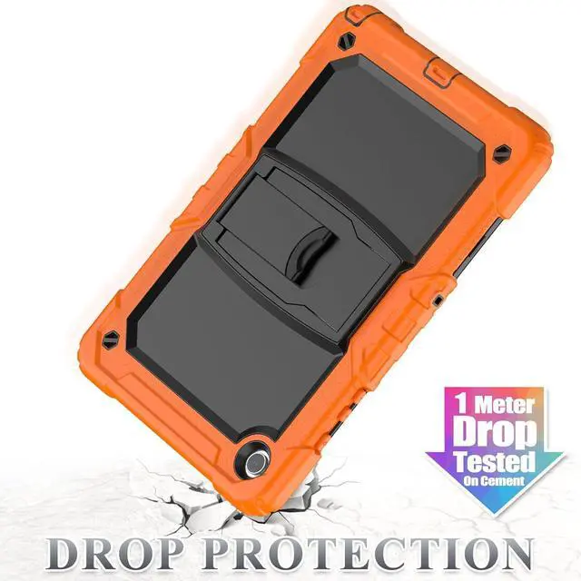 Alt view image 5 of 7 - for Galaxy Tab A9+ Plus 5G Tablet Case 11'' 2023 with Screen Protector Shoulder Strap& Stand, Drop-Proof Case for Galaxy Tab A9+/A9 Plus 11'' X210/X216/X218, Orange