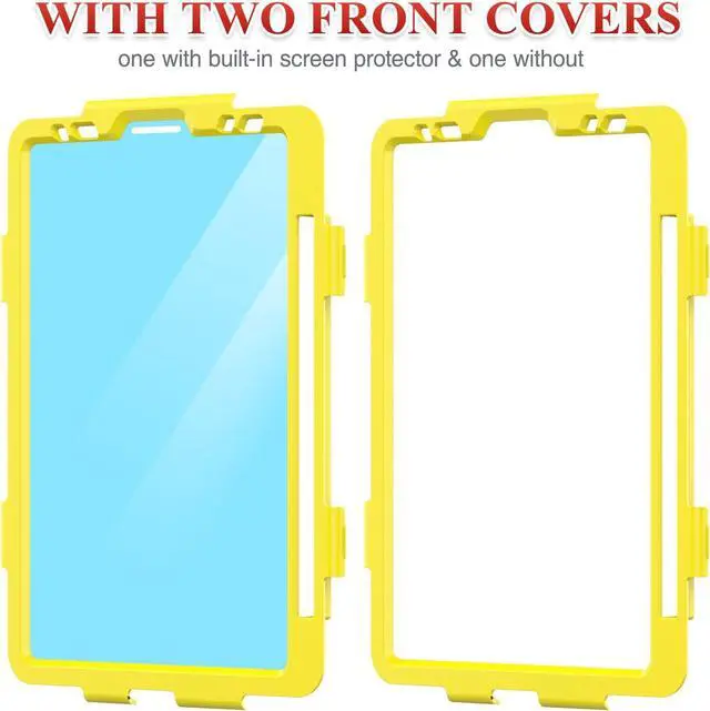 Alt view image 7 of 7 - Pad Air 5th/4th Generation/Pro 11 (4th/3rd/2nd) Case, Full-Body Drop Protection Case with Meshdesign Screen Protector Pen Holder [360° Rotate Hand Strap/Stand] (Red+Yellow)